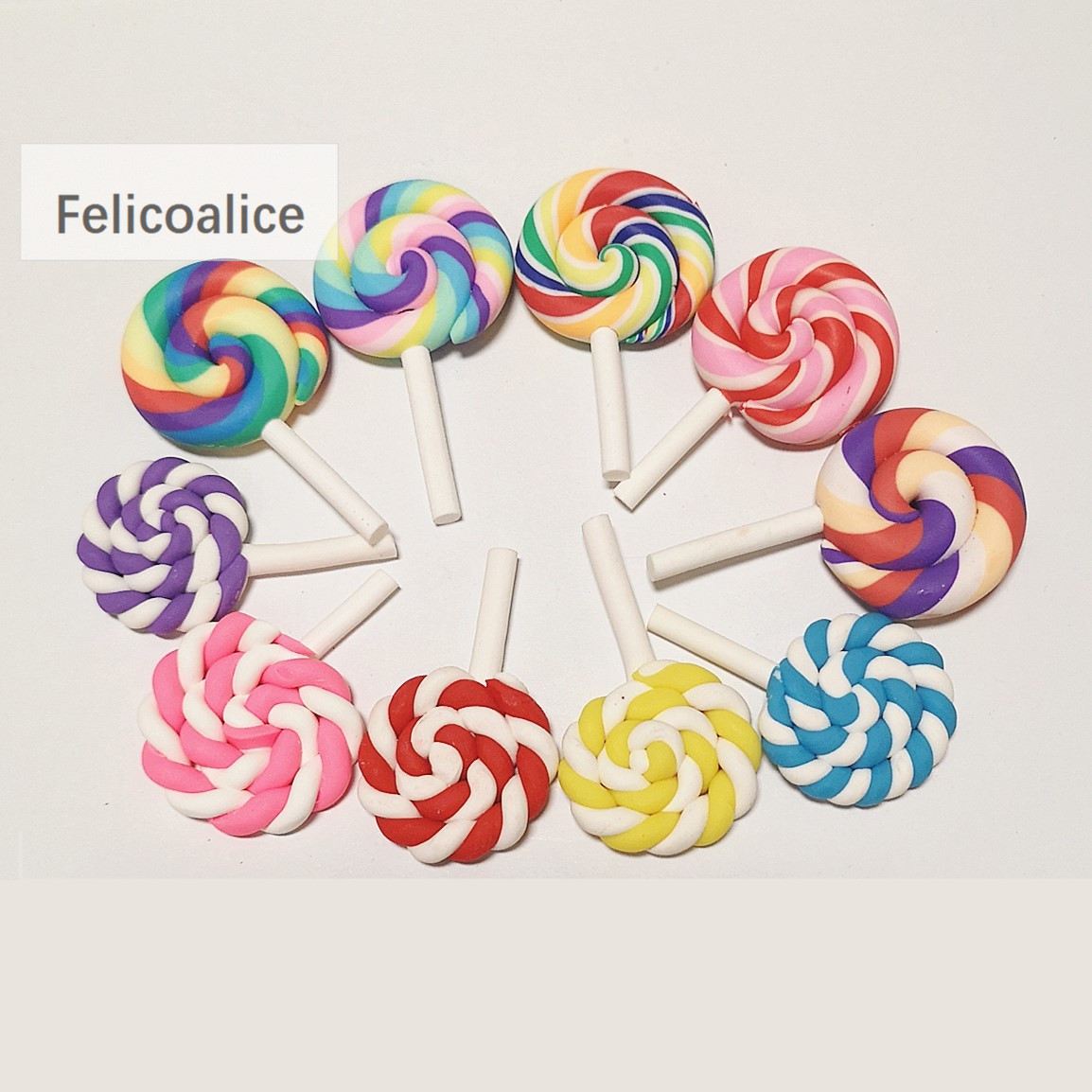 Korean Food Snacks - 8-20 stuks veelkleurige regenboogklei lollies fotografie