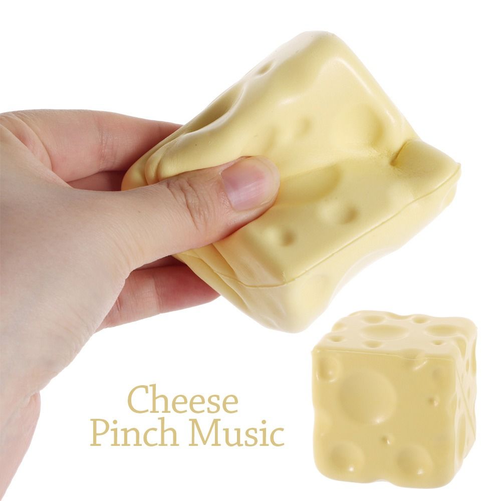 Korean Food Snacks - Vormbaar kaas-knijp-speeltje met squishy textuur, anti-stress