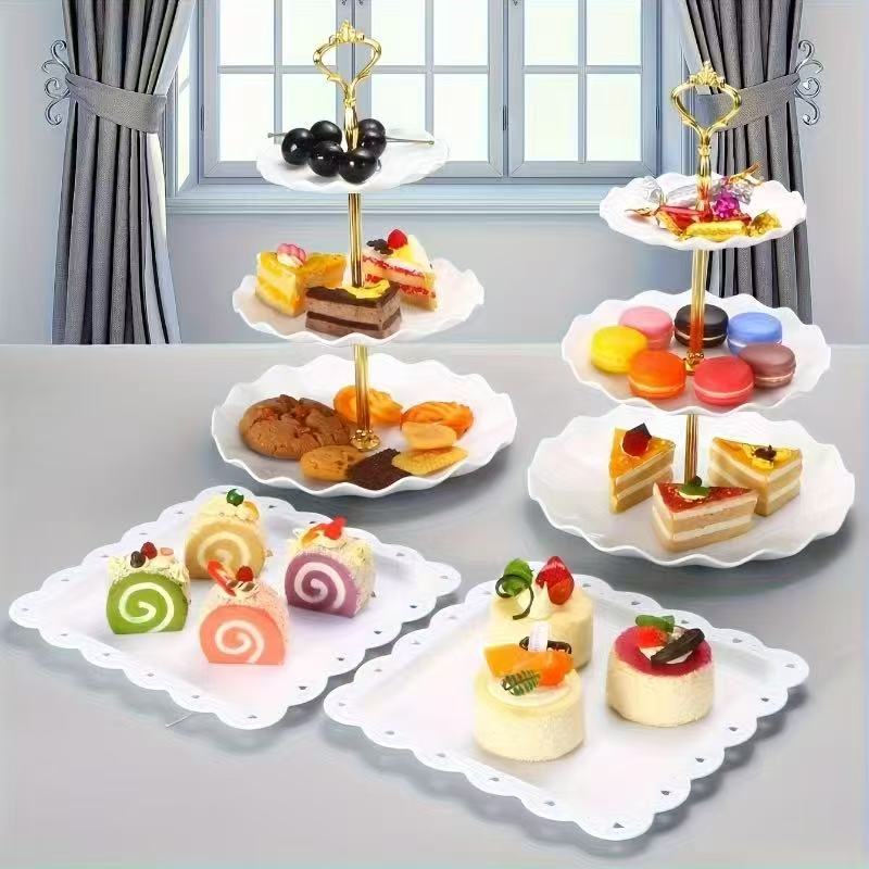 Food Snacks For Baby Shower - 1/3/4/5PCS decoratieve dienbladen set - taart/snack/fruitborden