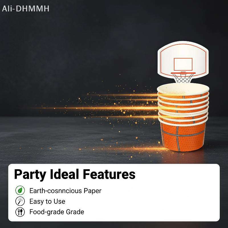 Food Snacks For School - ZLinKJ Basketbal Wegwerp Snackbakjes 6 STUKS