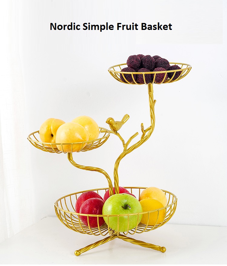Food Snacks High In Iron - Hoogwaardige ijzeren fruitschaal, creatief groot meerlaags
