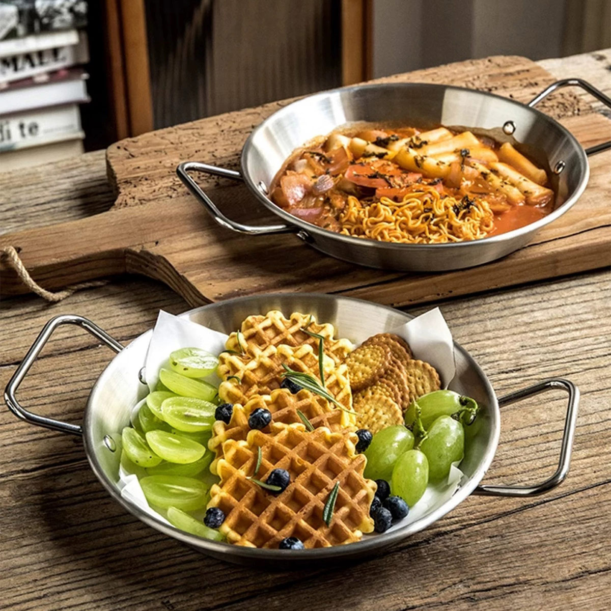RVS viskom met dubbele handgre - Korean Food Snacks recensie en prijs