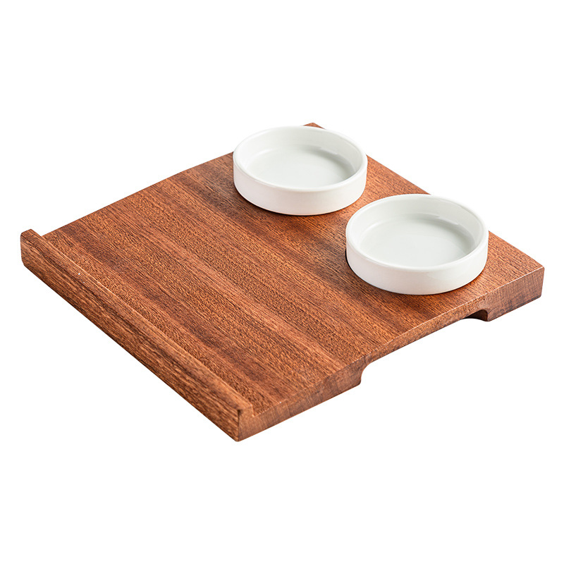 Houten dienblad voor koude voe - Korean Food Snacks recensie en prijs