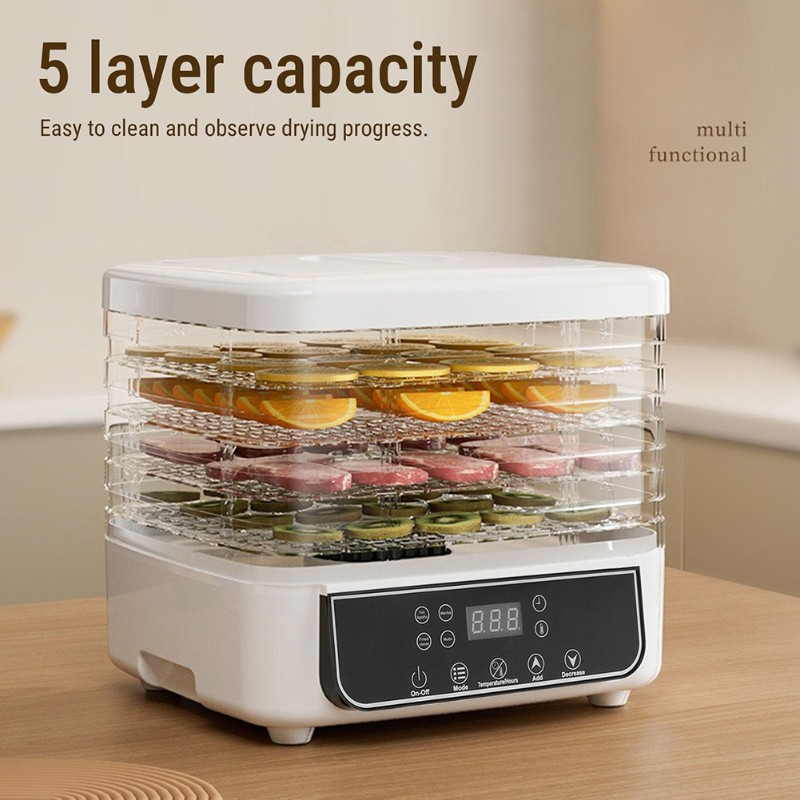 Voedseldroger 5-laags Elektris - Food Dehydrator Snacks recensie en prijs