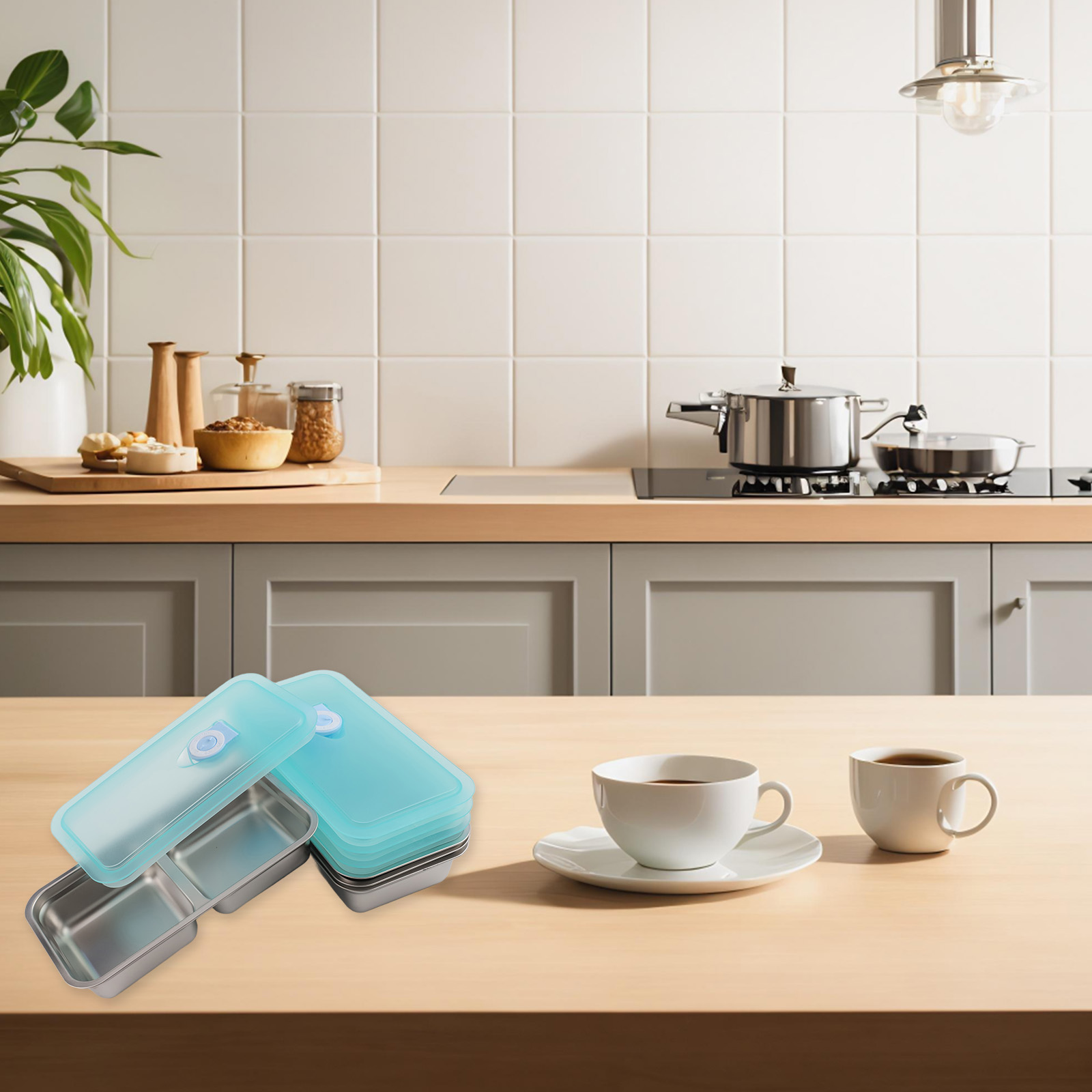 4 stuks roestvrijstalen snackc - Food Snacks For School recensie en prijs