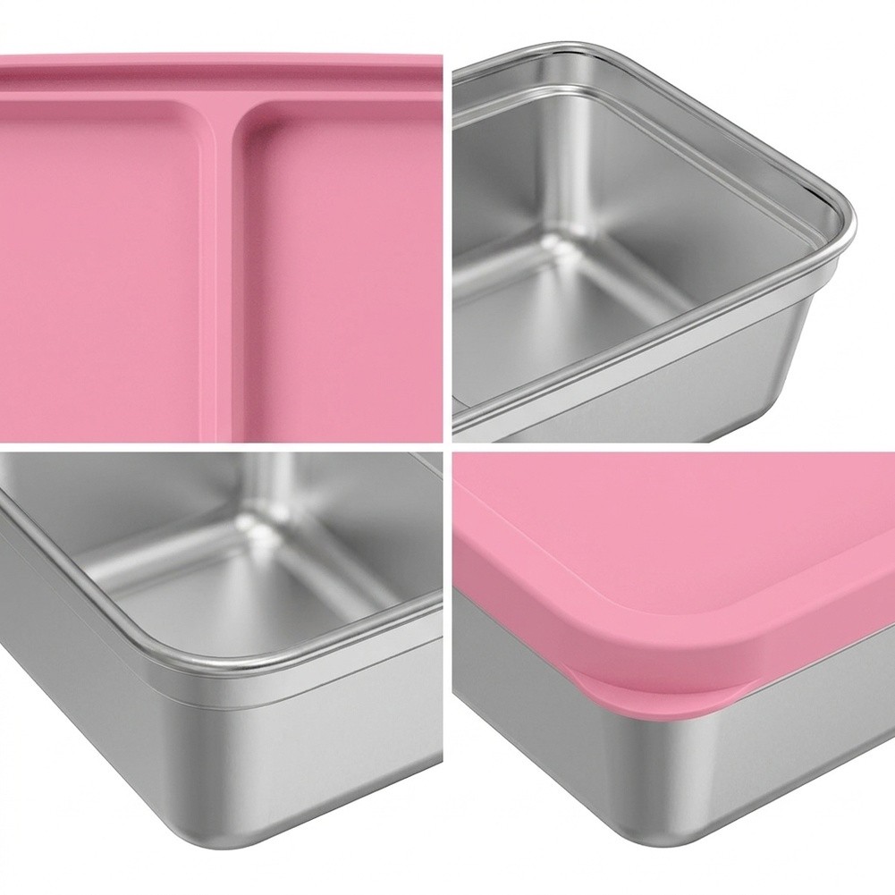 RVS kinderlunchbox met 2 compa - Food Snacks For School recensie en prijs