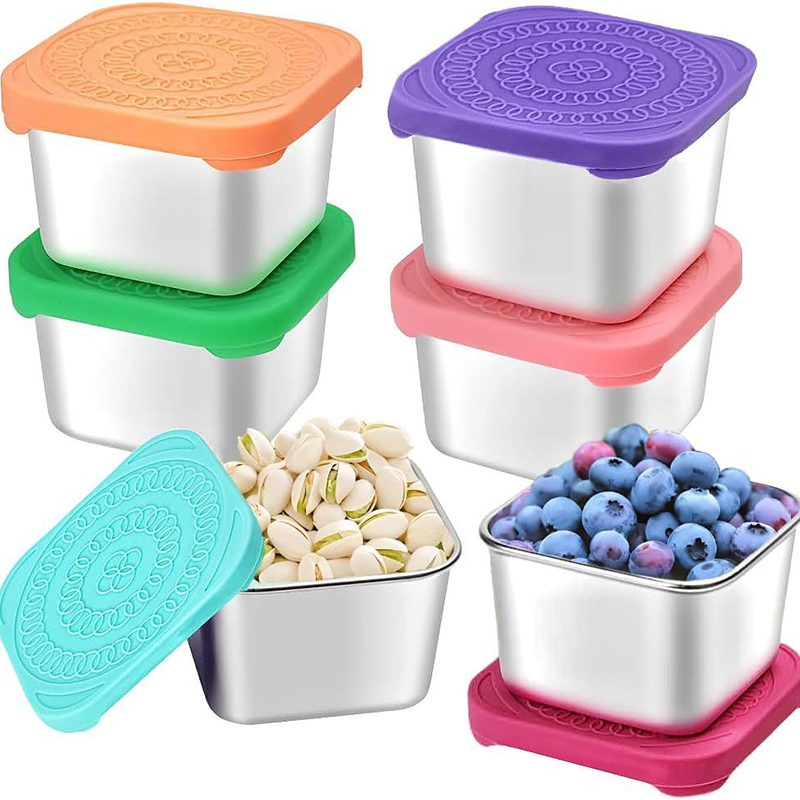 1PC RVS Snackdozen met silicon - Food Snacks For School recensie en prijs